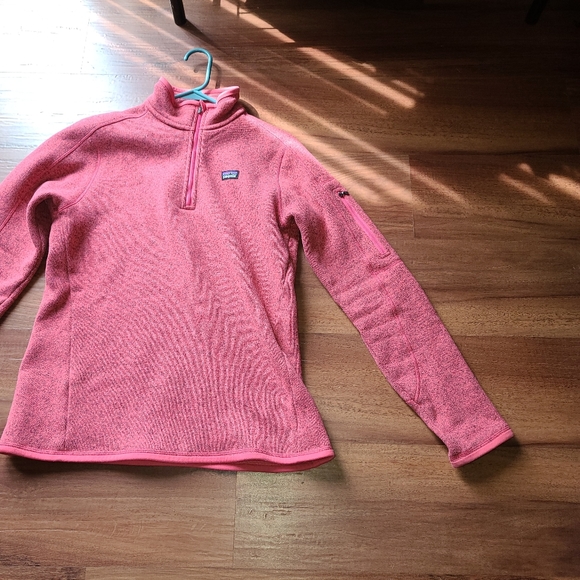 Patagonia pink better sweater 1/4 zip size large - Picture 3 of 7
